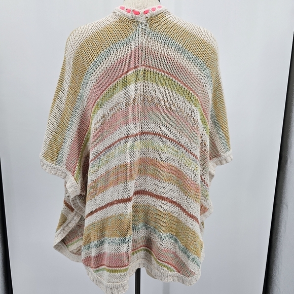 Democracy Pastel Multicolor Ombre Cardigan Sweater Southwestern Duster Medium - Picture 2 of 7